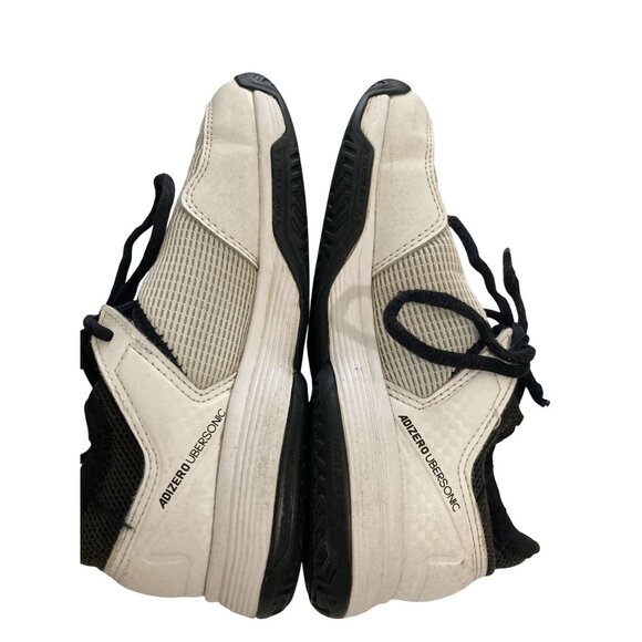 Adidas gw2997  Junior kids Size 2 White Black Mesh Tennis sneakers Shoes - Picture 6 of 8